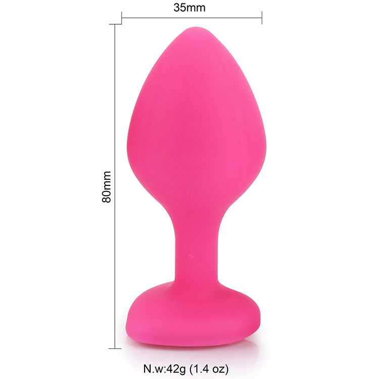 Tapón Anal de Silicona en Forma de Corazón para Placer Adulto