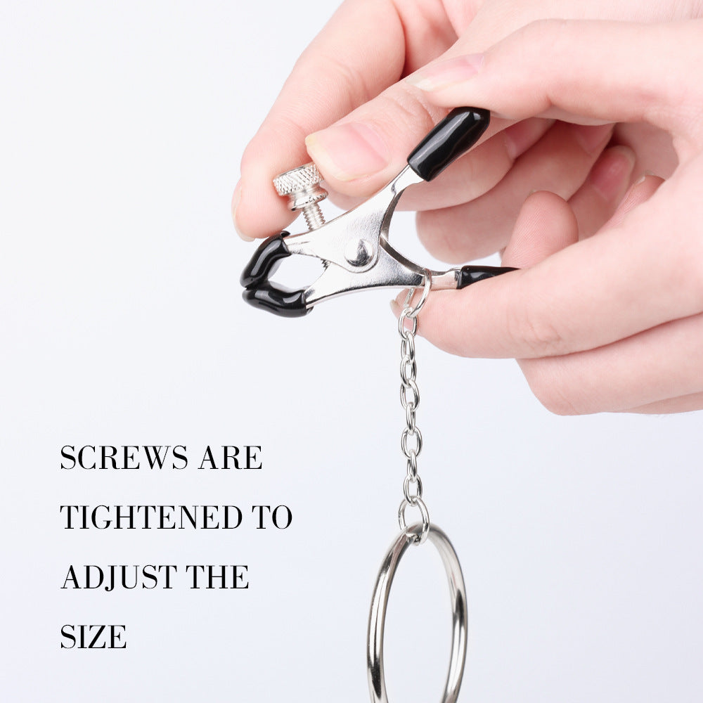 Metal Nipple Clamps with Bells for Adult Play