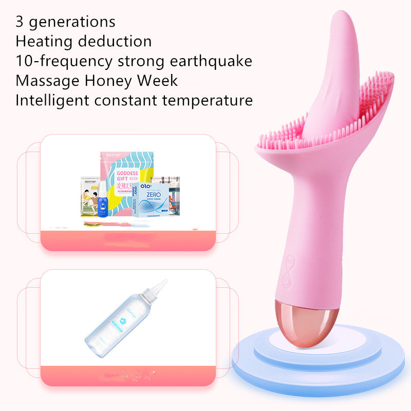 Dispositivo vibrador succionador de lengua para el placer femenino