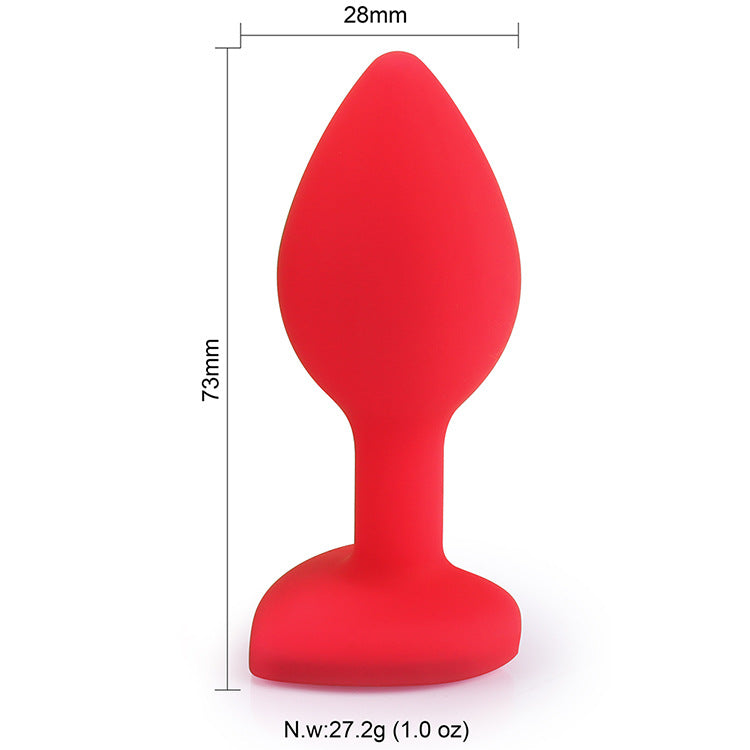 Tapón Anal de Silicona en Forma de Corazón para Placer Adulto