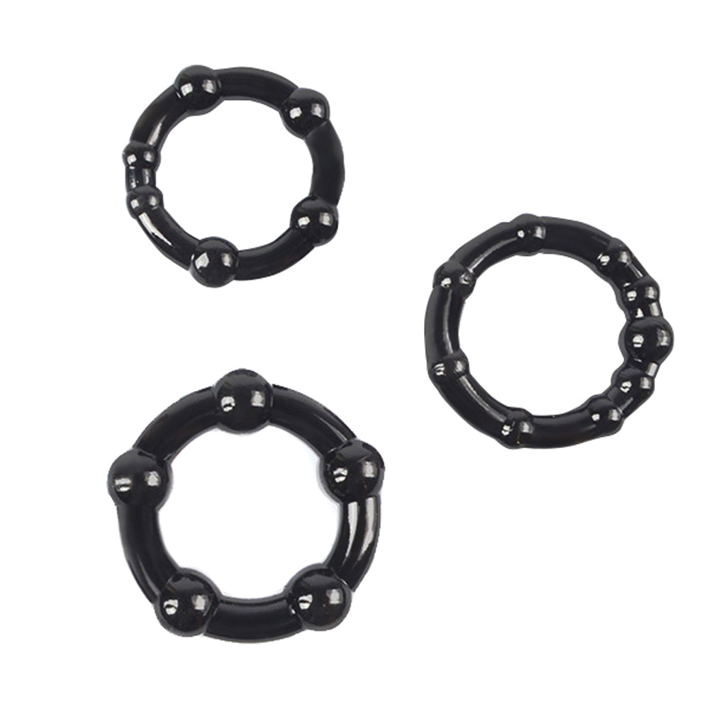 Tri-Color Delay Ring Silicone Cock Ring (Adult Toy)