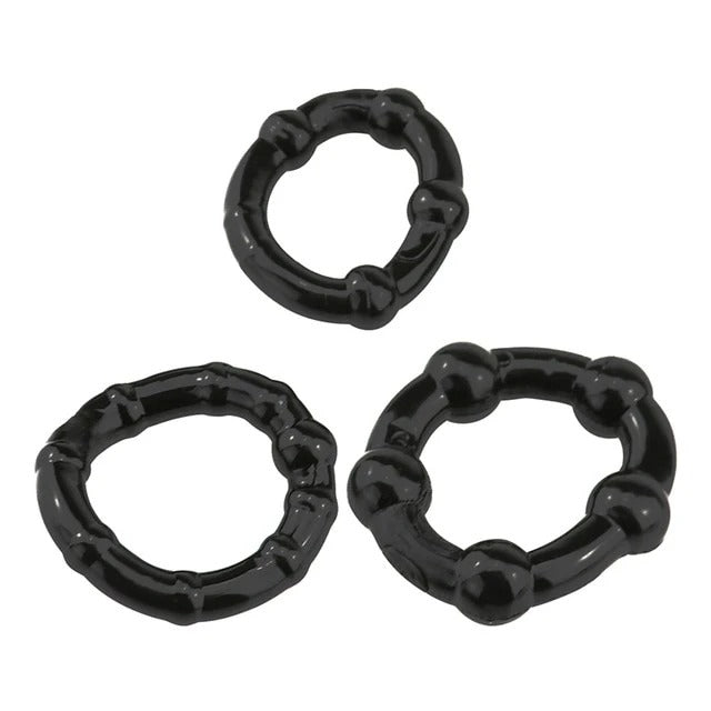 Tri-Color Delay Ring Silicone Cock Ring (Adult Toy)