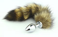 Metal Stainless Steel Adult Toy with Raccoon Tail