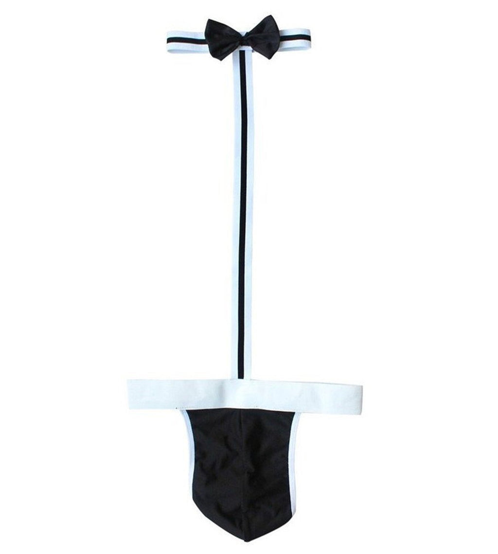 Men Sexy Bow Tie Underwear Briefs Pouch Thong Lingerie Premium Cotton Comfort Stretch Jockstrap