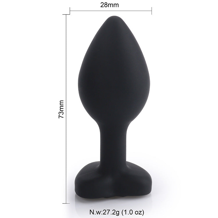Tapón Anal de Silicona en Forma de Corazón para Placer Adulto