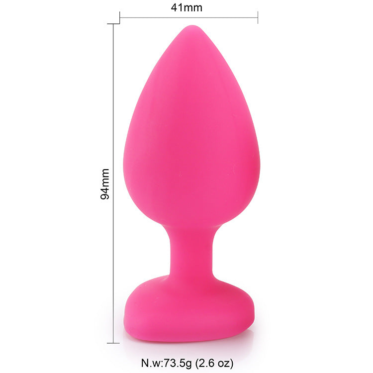 Tapón Anal de Silicona en Forma de Corazón para Placer Adulto
