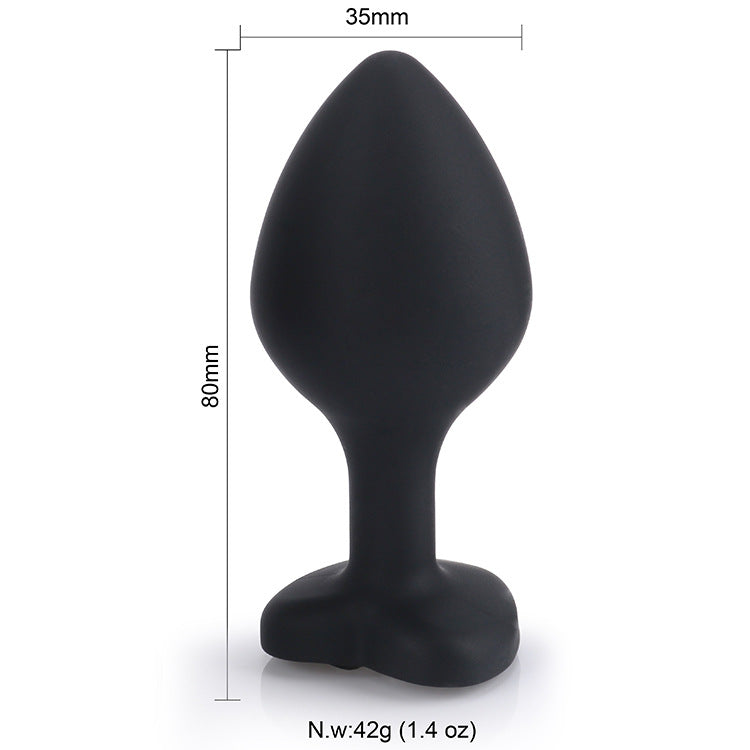 Tapón Anal de Silicona en Forma de Corazón para Placer Adulto