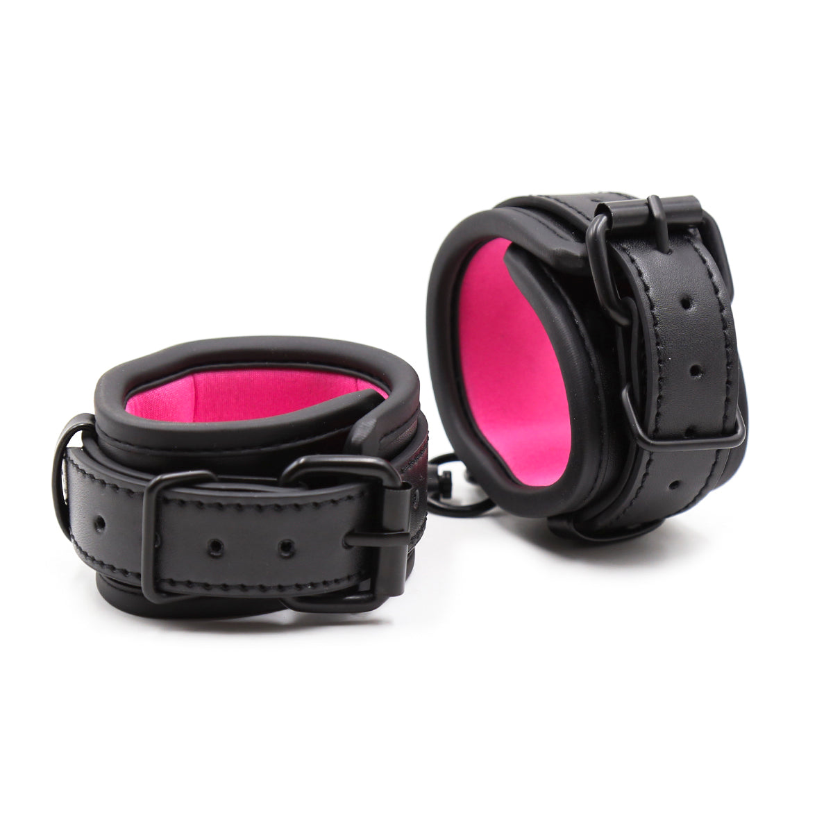 Adult BDSM Metal Handcuffs and Leather Restraints