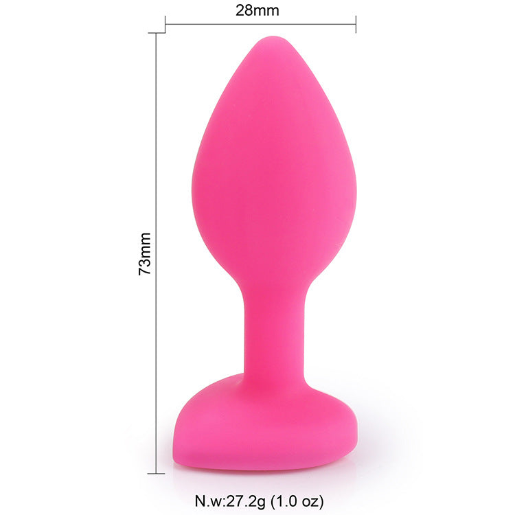 Tapón Anal de Silicona en Forma de Corazón para Placer Adulto