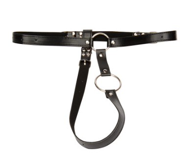 "Men's Wearable Vibrating Strap-On with BDSM Features"