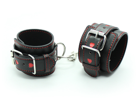 BDSM Heart Collar with Chain Leash (One Set)