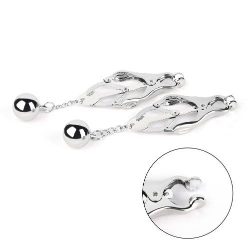Silver Pendant Gourd Nipple Clamps for Couples BDSM Toys