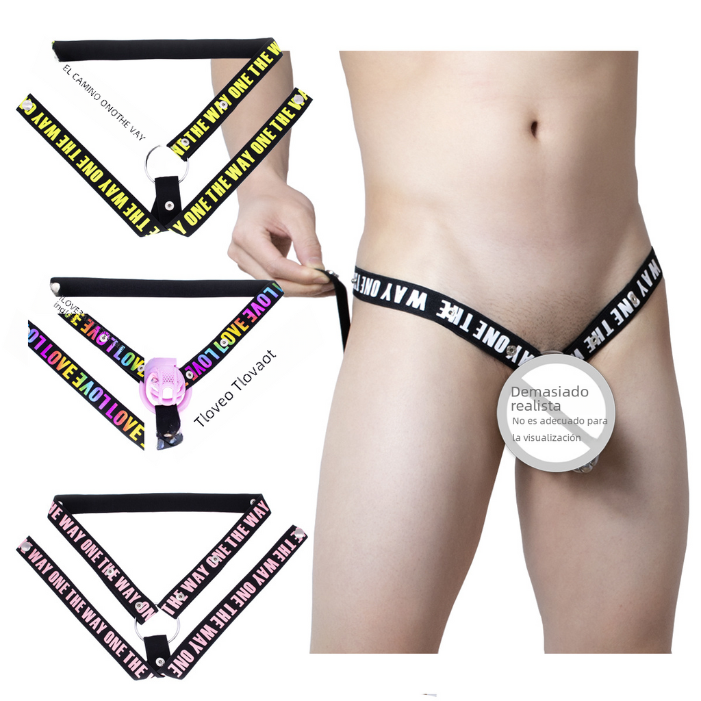 Chastity Lock with Three-Way Restraint Strap