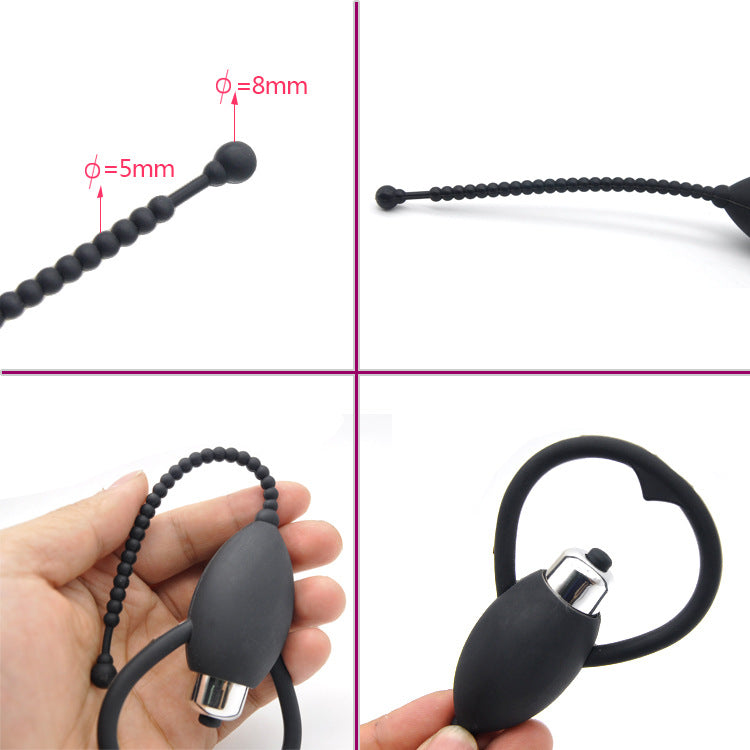 Silicone Sounding Wand with Vibrating Features