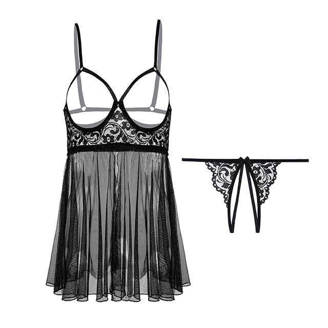 Lingerie Nightdress with Adjustable Straps and Temptation