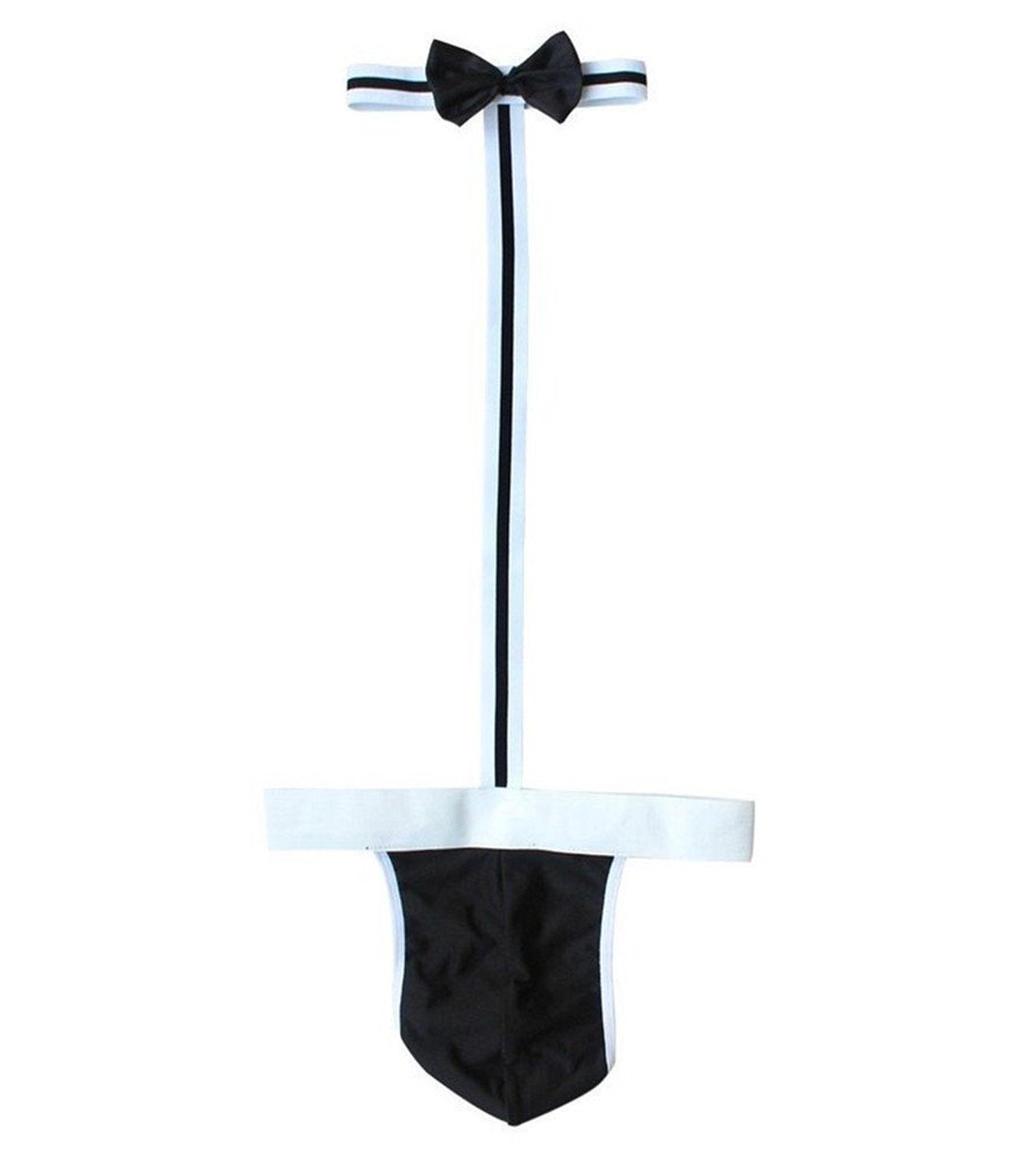 Men Sexy Bow Tie Underwear Briefs Pouch Thong Lingerie Premium Cotton Comfort Stretch Jockstrap