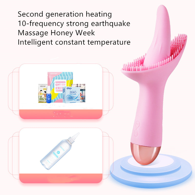 Dispositivo vibrador succionador de lengua para el placer femenino