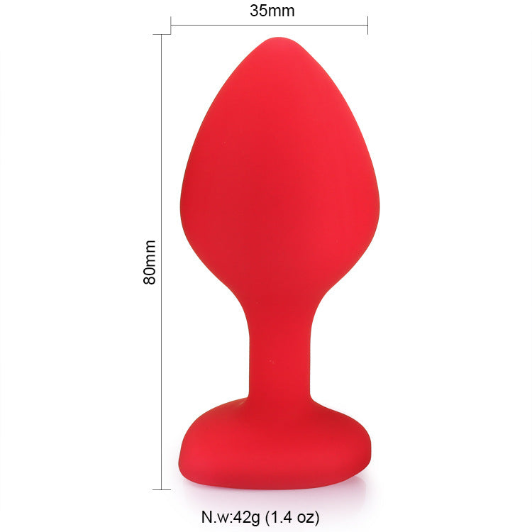 Tapón Anal de Silicona en Forma de Corazón para Placer Adulto