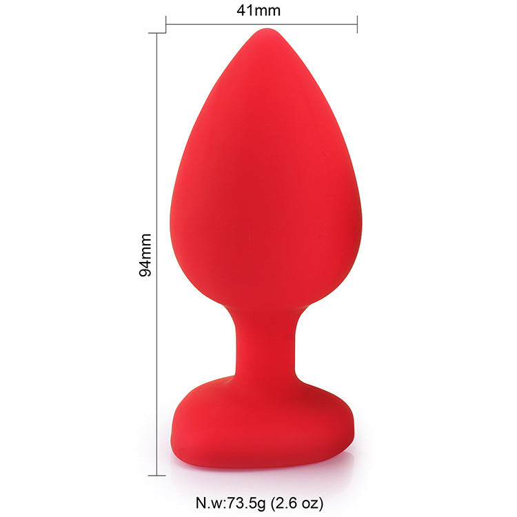 Tapón Anal de Silicona en Forma de Corazón para Placer Adulto