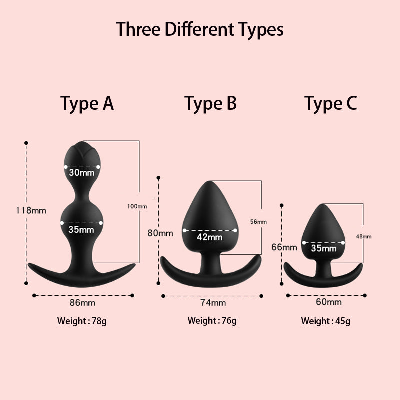 Anal Beads and Plug for Couples - Adult Toy