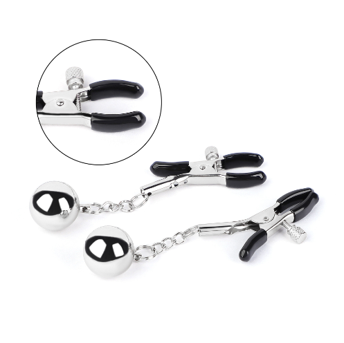 Silver Pendant Gourd Nipple Clamps for Couples BDSM Toys