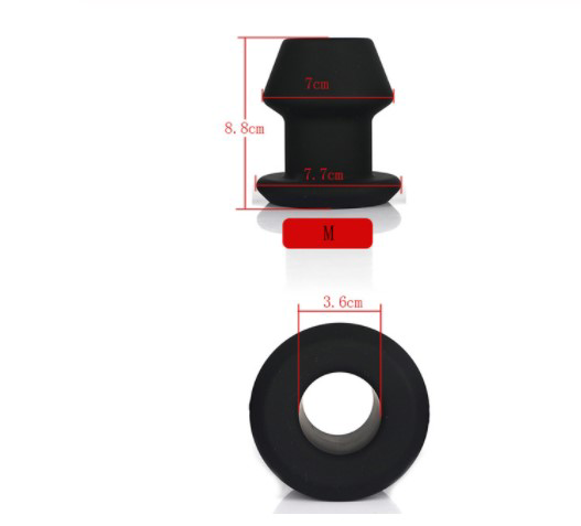 Tapón Anal Hueco de Silicona con Punto G para el Placer