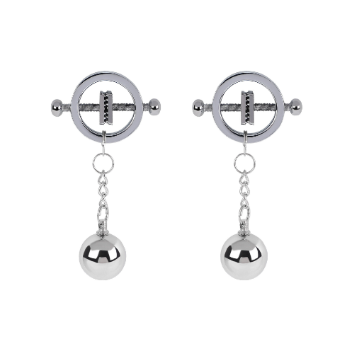 Silver Pendant Gourd Nipple Clamps for Couples BDSM Toys