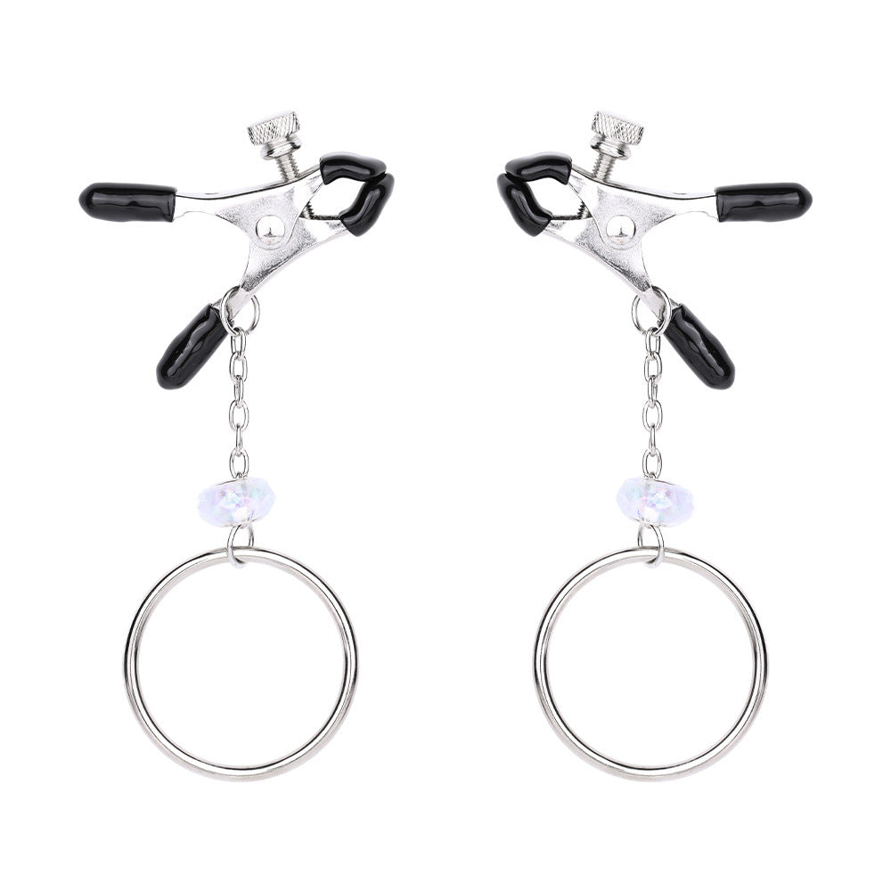 Metal Nipple Clamps with Bells for Adult Play