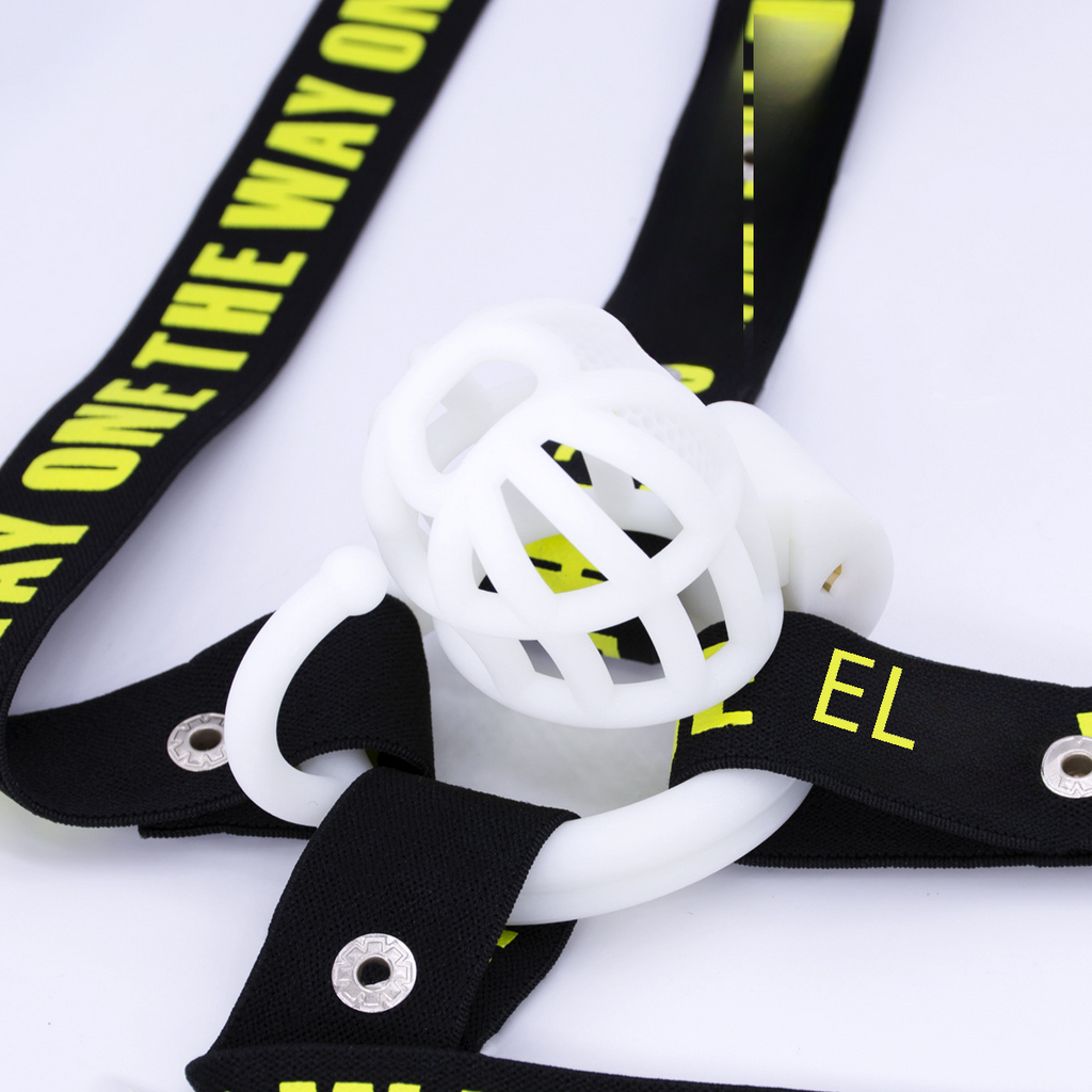 Chastity Lock with Three-Way Restraint Strap