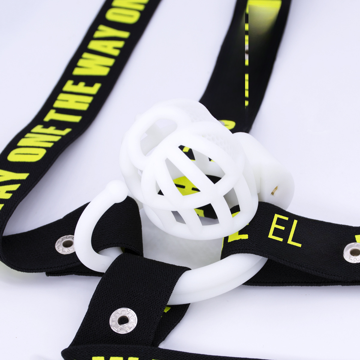 Chastity Lock with Three-Way Restraint Strap