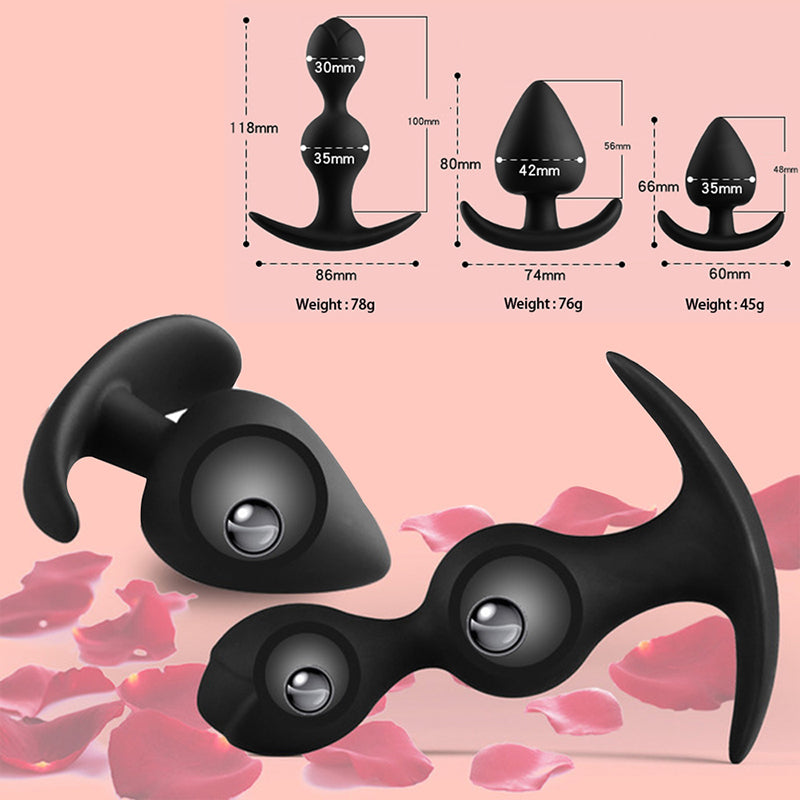Anal Beads and Plug for Couples - Adult Toy