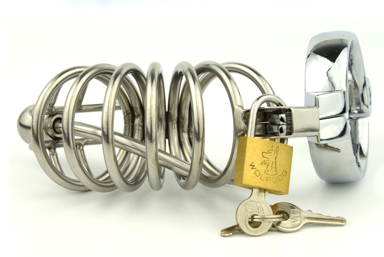 Adult Alternative Toys, Male Chastity Lock with Beads