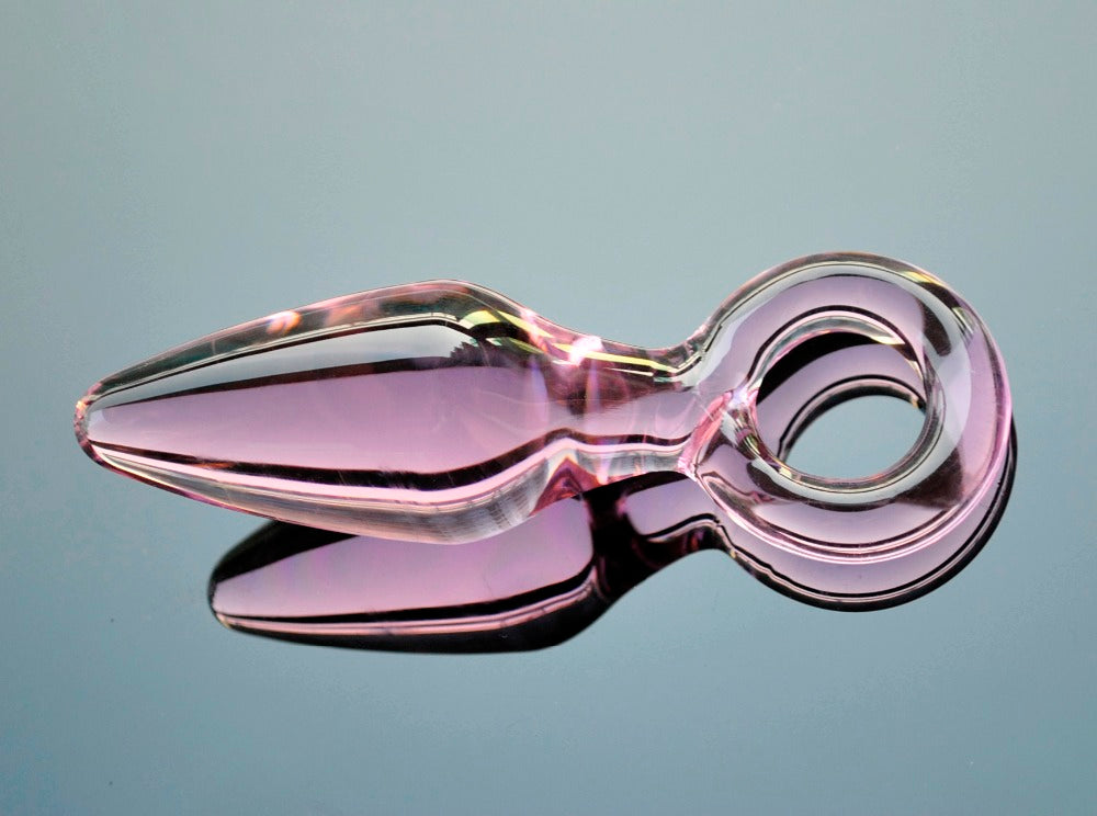 38mm Pink Phallus Glass Anal Dildo, Adult Toy
