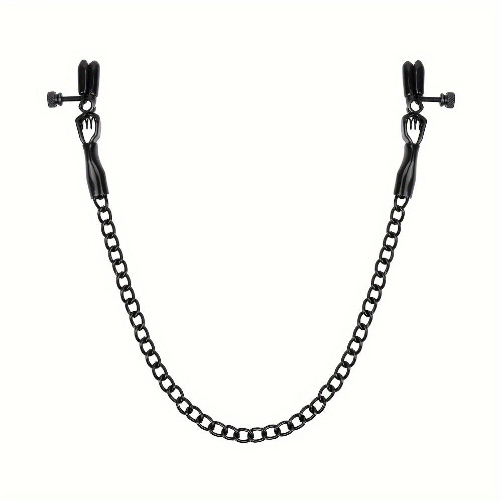 Metal BDSM Nipple Clamps with Single Chain for Couples