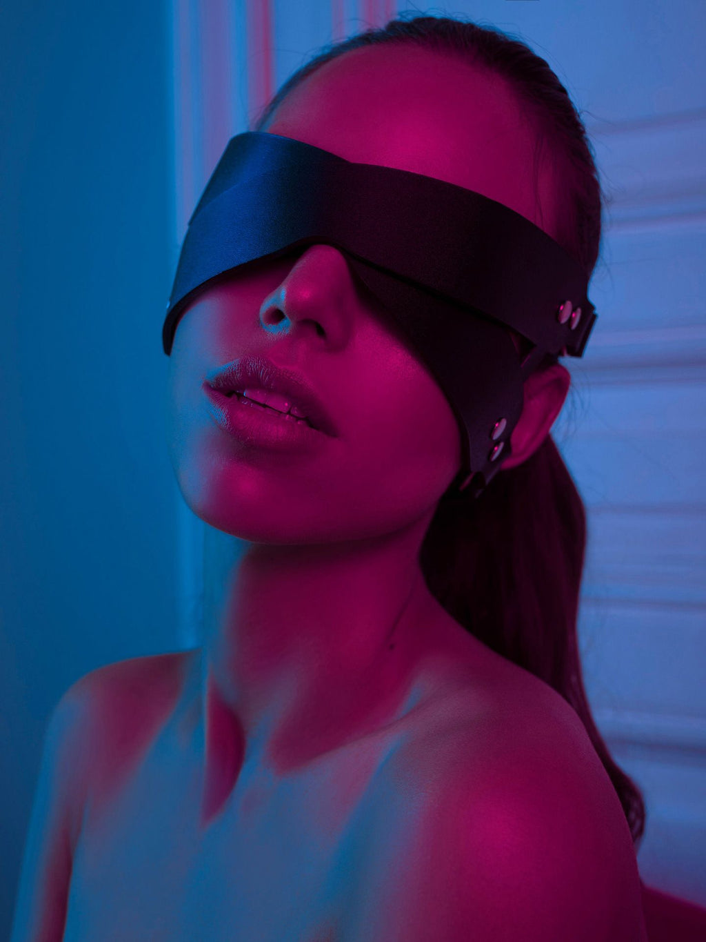 Gothic Leather Eye Mask for Events