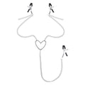 Nipple Clamps with Heart Design - Metal Set of Three