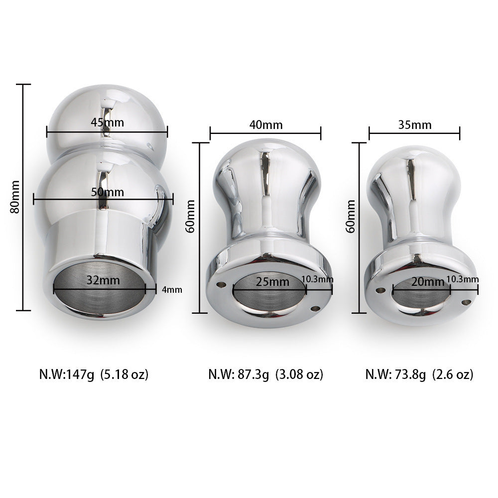 Metal Douche and Expanding Anal Plug Adult Toy