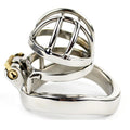CB6000S Stainless Steel Male Chastity Lock with Curve Ring